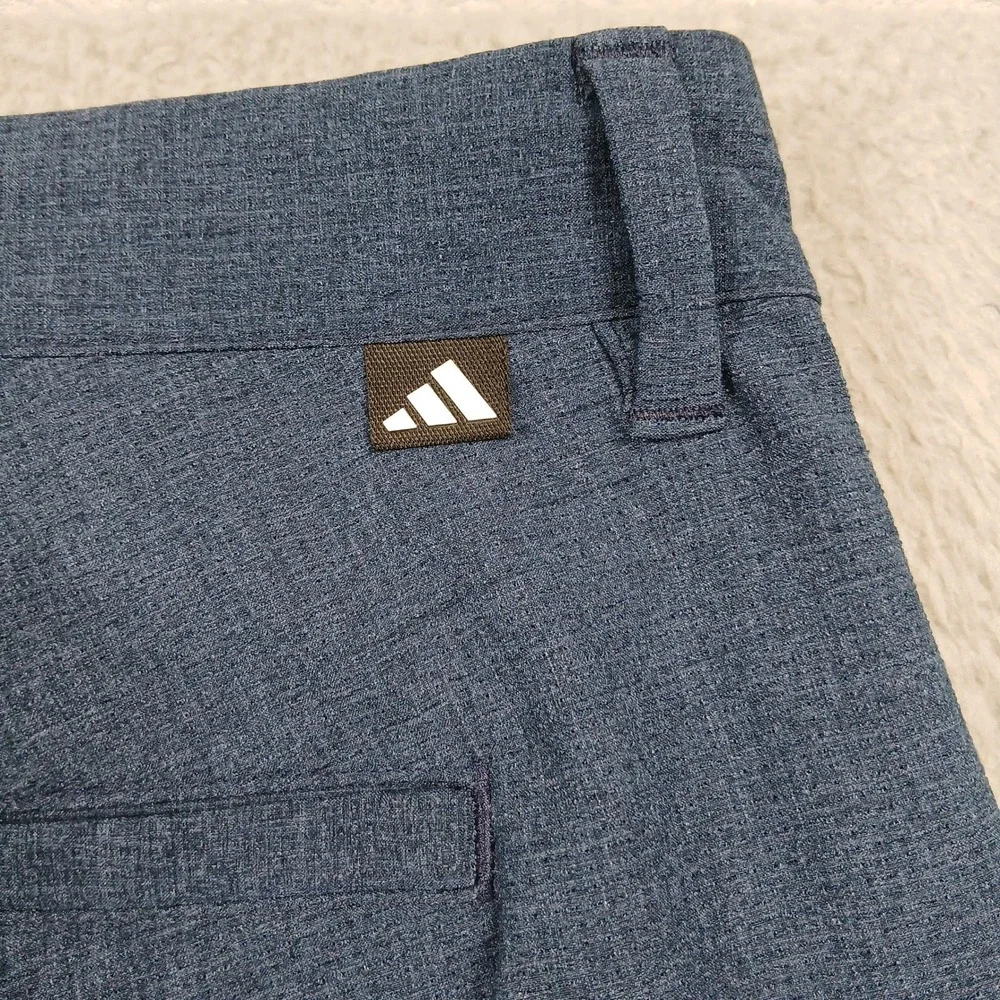 Adidas‎ Golf Pants Men 36x32 Blue Performance Stretch Flat Front Trousers